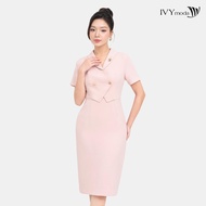 Lydia Dress - Đầm ôm công sở cổ kiểu IVY moda MS 48B9754