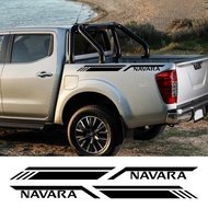 Car Trunk Side Sticker For Nissan Navara D40 D22 D23 NP300 Pickup Truck Stripes Style Decals Vinyl C