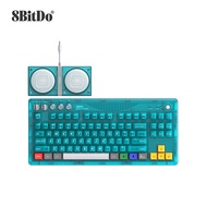 8Bitdo Retro 87 Mechanical Keyboard Blue Transparent Wireless Game Office Tri-mode BT Wired PC Noteb