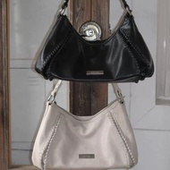 Korea ason Metal Label Letter Bag Niche Woven Shoulder Armpit Handbag