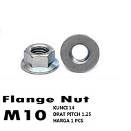 WHEEL AXLE NUT M10 Flange nut M10 1.25 WHITE MOTORCYCLE AXLE NUT Cap Nut Lock Nut m10 Nut Key 14