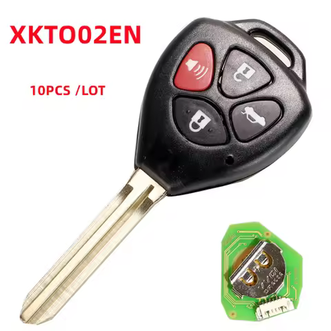 10pcs Xhorse XKTO02EN for Toyota VVDI2/VVDI Key Tool Max Programmer Universal Wire Remote Key 2Butto
