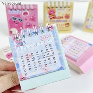 [VeryJoe] Loopy Little Beaver Desk Calendar Mini 2024 Cartoon Standing Flip Desktop Calendar Daily Planning Monthly Calendar For Home [SG]
