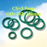 (KZS)FKM O-ring CS3.5mm OD102-350mm Heat Resistant Oil Proof Water Seal Gasket