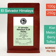 El Salvador Himalaya SL28 Honey เมล็ดกาแฟคั่วอ่อนเอลซัลวาดอร์ Nordic Style