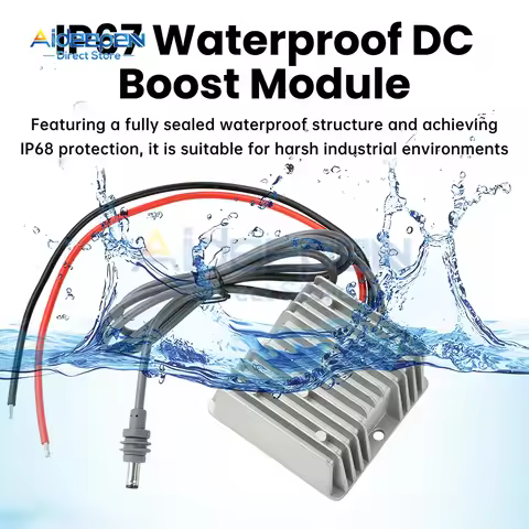 DC 10-30V to 57V 4.5A Boost Converter Module IP67 Waterproof DC Step up Constant Voltage Power Suppl