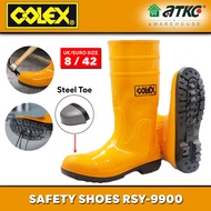 Colex RSY-9900 Safety Shoes Gumboot Rubber Boot Steel Toe  Kasut Getah Kuning Kepala & Tapak Besi