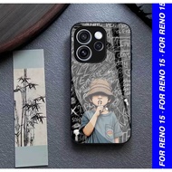 HP For RENO 15 Softcase Glass Aesthetic Motif - Casing Latesthp [M380] RENO Casing - Cool Aesthetic 