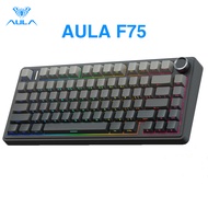 AULA F75 Wireless Gaming Keyboard, Compact Bluetooth Keyboard, RGB Mechanical Keyboard Papan Kekunci