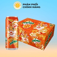 Thùng 24 Lon Nước Ngọt Giải Khát Có Gas Mirinda Vị Cam 320ml/Lon