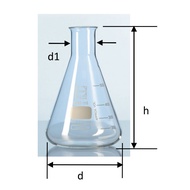 Erlenmeyer FLASK 200mL Narrow Neck Pumpkin Erlenmeyer. Duran