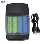 4 slots Smart USB Battery Charger for Rechargeable Battery AA AAA AAAA 1.5V Alkaline 14500 10440 163