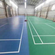 Beable Anti-Slip Indoor Green 4.5mm 5.1mm 6.0mm PVC Sports Court Vinyl Sponge Flooring Easy To Roll Badminton Tennis Flooring