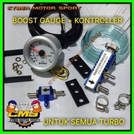 Indikator Turbo Boost meter universal plus mounting . gauge boost pengukur boost turbo mobil