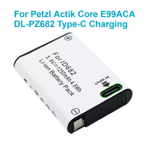 Headlamp Type-C Charging Battery 1250mAh For Petzl Actik Core E99ACA DL-PZ682