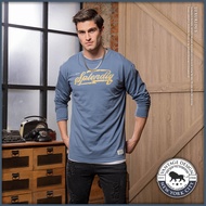 Roush-Retro Broken Board Font American Style Long TEE [2212819】