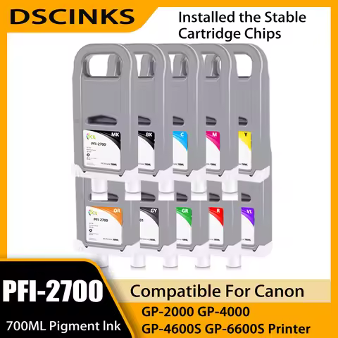 PFI-2700 700ml PFI2700 Compatible Ink Cartridge With Pigment Ink For Canon imagePROGRAF GP-2000 GP-4
