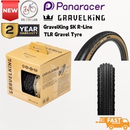 Panaracer GravelKing SK R-Line 700x35C TLR Gravel Tyre Black Amber Fast Rolling Tubeless Japan