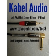 Kabel Audio - Jack Akai Mini Stereo 3.5 mm To Jack Bengkok L-2.5 Meter