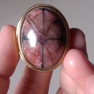 Cincin Batu Permata Ruby Gondola Motif Tapak Jalak Asli Unik dan Antik