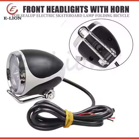 10inch E-scooter Front Light Electric Scooter Headlight Lamp Portable Waterproof Cycling Elements fo