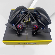 High Quality Foldable Rotatable Adjustable Wide View Motorcycle Rear Mirror red gold screws Decorati