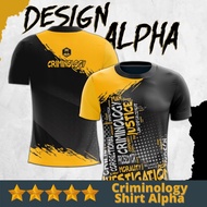 Criminology Tshirt with Surname for Men Sublimation Design Alpha Criminology Pointers Shirts