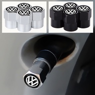 4pcs/set Metal Car Tire Cap Black/Silver Hexagon Wheel Valve Protect Cap for VW Volkswagen Jetta MK5 Golf Passat 3B7 601 171