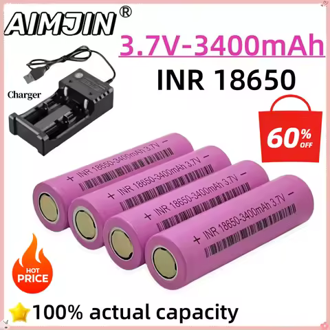 3.7v 3400mAh 18650 battery For Samsung 18650 3.7V Rechargeable battery 3400mah lithium batteries DIY