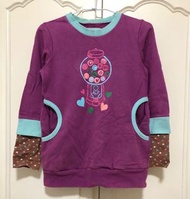 OshKosh 紫色糖果機假兩件刷毛長袖上衣 女童裝