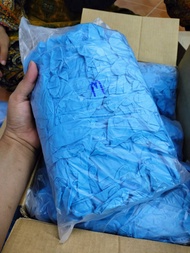 ถุงมือยางไนไตรสีฟ้า แบบกล่อง  100 ชิ้น 3.5กรัม
