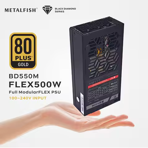 METALFISH Flex 500/600W 80PLUS GOLD Full Modular Power Supply Flex-ATX 1U PSU For ITX Mini PC POS NA