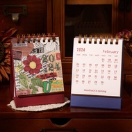 DFHRY Agenda Organizer 2024 Calendar Standing Flip Calendar Schedule Planner Desktop Calendar Kawaii Butterfly Mini Desk Calendar School Office Supply