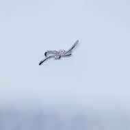 Denni Rhodium Plated Unique Brooch Pin