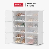 【COD】AONEZ 4-6 Susun Rak Sepatu Kotak Sepatu Transparan Tebal Serbaguna Shoes Box Tempat Penyimpanan Kotak Sepatu Besar Tinggi