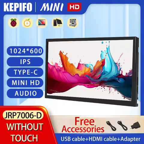 7inch HDMI-compatible Display For Raspberry Pi 3B/3B+/4B/4B+/ZERO Mini PC Module Without Touch Scree