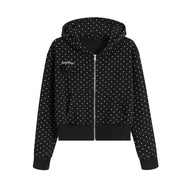 เสื้อสเวตเตอร์ฮู้ดลายจุดย้อนยุคสไตล์อเมริกัน CGGA สำหรับผู้ชายและผู้หญิง ทรงหลวม แขนยาว ปกติ ฤดูใบไม