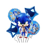 5PCS Sonic suit balloon children birthday decoration aluminum foil party supplies festival partyneed