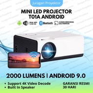 Android Projector T01A 2000 Lumens Smart Projector Wifi Bluetooth Mini Portable Projector T01A Mirro