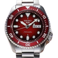 Seiko 5 Sports SRPK63K SRPK63K1 SRPK63 Red Dial Stainless Steel Watch