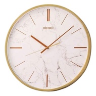 [Powermatic] Seiko Qxa760Gn Analog Big Case Quiet Sweep White Marble Pattern Wall Clock Qxa760G