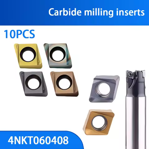 4NKT060308R carbide milling insert double-sided high-efficiency surface milling lathe roughing squar