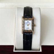 PABLO RAEZ นาฬิกานักเรียนหรูหรานาฬิกาผู้หญิงสไตล์โบราณลำลองหน้าปัดสี่เหลี่ยม