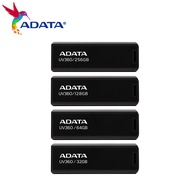 100% USB ดั้งเดิม3.2 ADATA USB แฟลชไดรฟ์ UV360 32GB 64GB แท่ง USB ขนาด GB 256หน่วยความจำเพ็นไดรฟ์ความเร็วสูง U ดิสก์ขนาดเล็ก