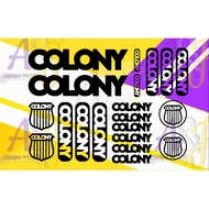 colony bike frame design set stickers