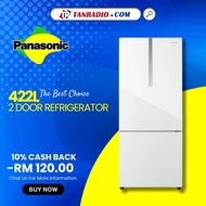 Panasonic Inverter 2 Door Bottom Freezer Refrigerator - White (422L) NR-BX421WGWM