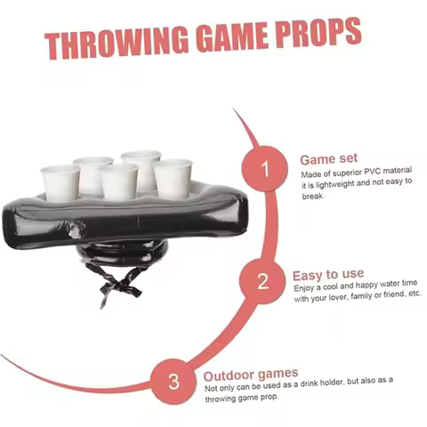 2Pcs Inflatable Beer Cup Pong Hat Creative Toss Game Hat for Adults Fun Party Supplies for Outdoor G