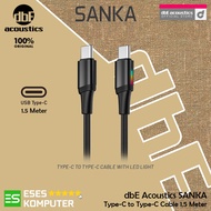 Cable dbE Sanka Type-C to Type-C with LED Charging Data Cable C to C 1.5 Meters