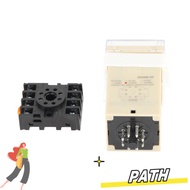 PA-HOME Digital Time Relay, with Socket Base 0.01S-99H99M Time Relay, Precision Timing DH48S‑2Z 220V