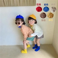[Gaya Korea] Topi Kanak-kanak Gaya Sama Topi Berkait Warna Pejal Topi Beret Bayi Lelaki dan Perempua